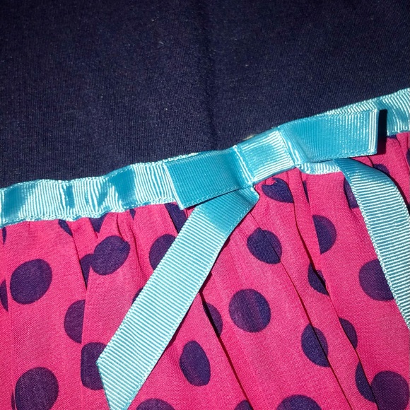 Pinky Toddler Girls Navy & Pink Dress Size 5T - Picture 5 of 5